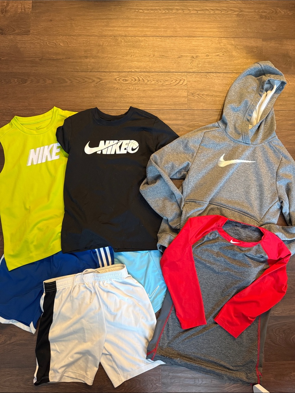 Nike & Adidas Kids Tops, Shorts & Sweatshirt Bundle
